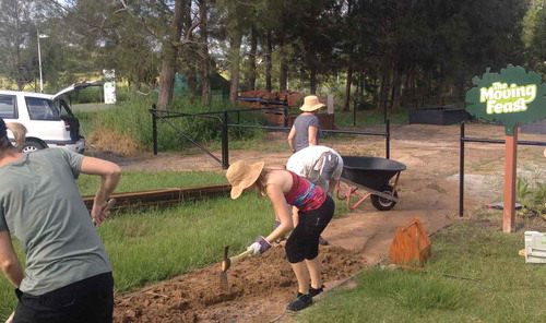 Figure 3. Volunteers of the Moving Feast experienced social benefits such as connecting with others and strengthening relationships through working together on shared activities during garden activities