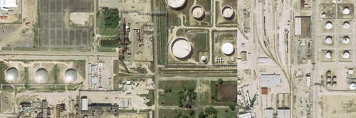 Figure 6. Partial images in the oil storage tanks dataset.