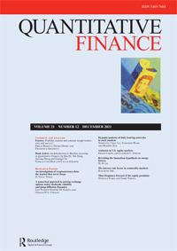 Cover image for Quantitative Finance, Volume 21, Issue 12, 2021