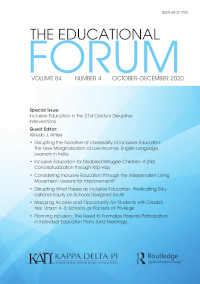 Cover image for The Educational Forum, Volume 84, Issue 4, 2020