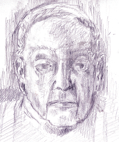 Figure 3. Bob Gregerman at 89, pencil sketch by Debra Gregerman.