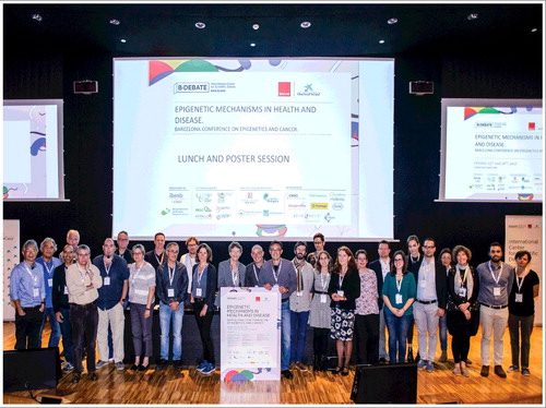Figure 2. Some of the speakers, organizers, and chairs from the fifth edition of BCEC, entitled “Epigenetic Mechanisms in Health and Disease”, held in Barcelona, October 25–26, 2017.