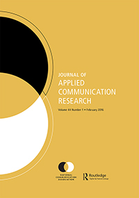 Cover image for Journal of Applied Communication Research, Volume 44, Issue 1, 2016