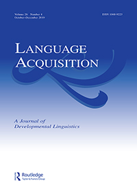 Cover image for Language Acquisition, Volume 26, Issue 4, 2019