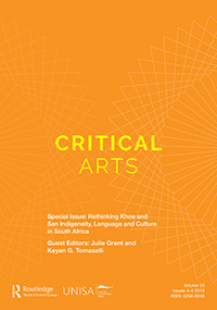 Cover image for Critical Arts, Volume 33, Issue 4-5, 2019