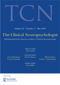 Cover image for The Clinical Neuropsychologist, Volume 33, Issue 4, 2019