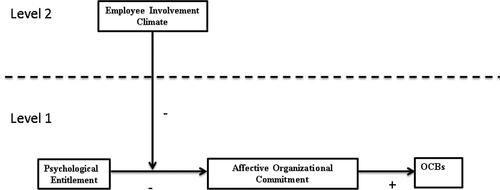 Figure 1. Theoretical model. Note: OCBs = Organizational Citizenship Behaviors.