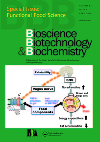Cover image for Bioscience, Biotechnology, and Biochemistry, Volume 82, Issue 4, 2018