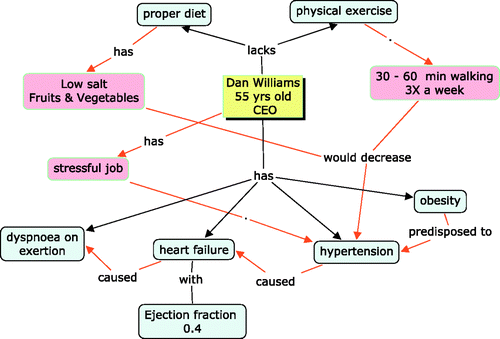 Figure 5. The second phase of the concept map (M2) that reflects students’ prior knowledge of the problem. The students expanded the concept map in Figure 3 to include explanations based on their prior knowledge on the issues identified in Figure 4.