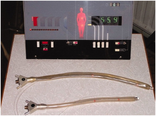Figure 1. Yachta-4” hyperthermia intraluminal applicator.