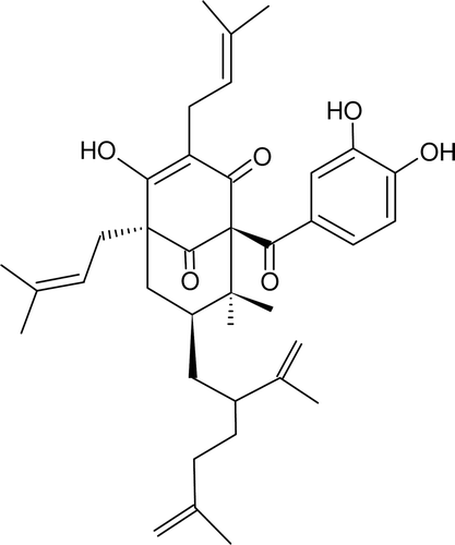 Figure 1.  Structure chemistry of GFC isolated from the seeds of P. insignis.