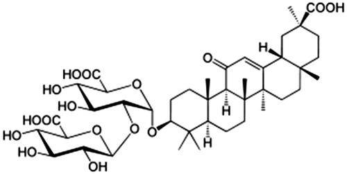 Figure 1. The molecular structure of glycyrrhizin (GL).
