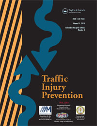 Cover image for Traffic Injury Prevention, Volume 19, Issue 8, 2018