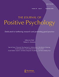 Cover image for The Journal of Positive Psychology, Volume 19, Issue 5, 2024