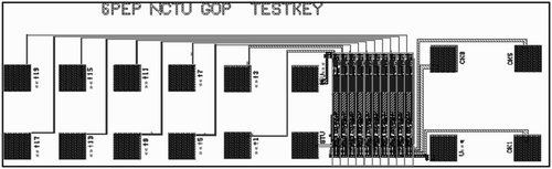 Figure 9. Layout plot of the fabricated sample of the optimized circuit.