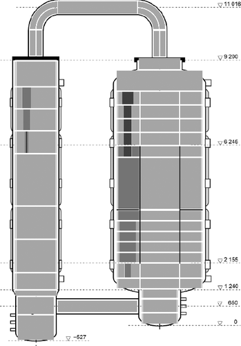 Figure 3. Nodalization scheme of THAI+ facility.