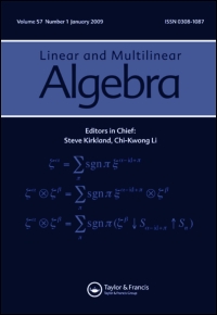 Cover image for Linear and Multilinear Algebra, Volume 65, Issue 5, 2017