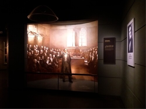 Figure 3. Gladstone’s speech in the museum (photo taken by the author).