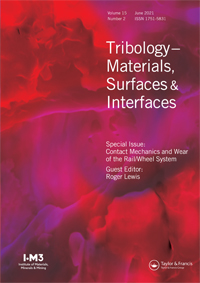 Cover image for Tribology - Materials, Surfaces & Interfaces, Volume 15, Issue 2, 2021