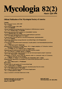 Cover image for Mycologia, Volume 82, Issue 2, 1990