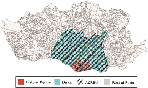 Figure 3 Units of analysis for the municipality of Porto.