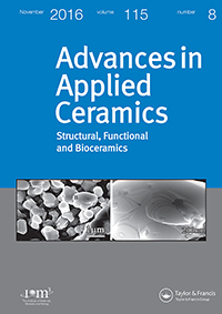 Cover image for Advances in Applied Ceramics, Volume 115, Issue 8, 2016