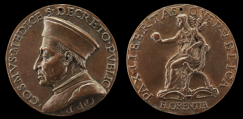 Figure 1. Cosimo de’ Medici, 1389–1464, Pater Patriae, c. 1465/1469. Samuel H. Kress collection, accession number 1957.14.840.
