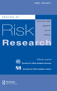 Cover image for Journal of Risk Research, Volume 25, Issue 6, 2022