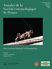 Cover image for Annales de la Société entomologique de France (N.S.), Volume 58, Issue 1, 2022