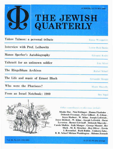 Cover image for Jewish Quarterly, Volume 28, Issue 2-3, 1980