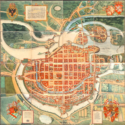 FIG. 2 Contrafactur der Stadt Breslau 1562, by Barthel Weiner, reproduction from 1926 (BUWr ref. 2318, PDM 1.0 DEED).