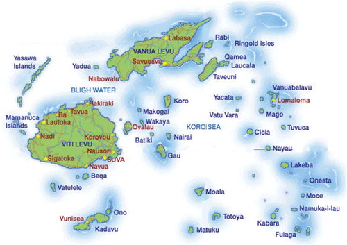 Figure 1. Map of Fiji.