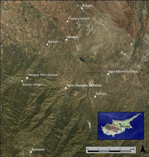 Figure 1. Map of rural area showing places mentioned in the text. Map: Michael Given.