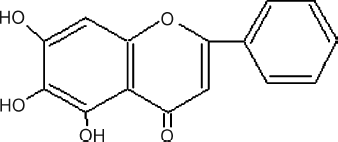 Figure 2  Structure of baicalein (Mr = 270.23).
