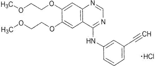 Figure 1 Structure of erlotinib. Erlotinib was developed based on 4-anilinoquinazolines.