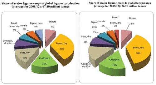 Figure 2. Share of major grain legume crops to global grain legumes production