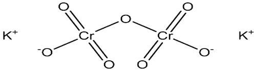 Figure 1. Molecular structure of potassium chromate (https://pubchem.ncbi.nlm.nih.gov/compound/potassium_chromate#section=Information-Sources).