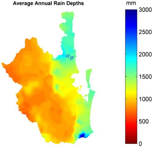 Figure 5. Average annual rainfall.