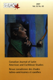 Cover image for Canadian Journal of Latin American and Caribbean Studies / Revue canadienne des études latino-américaines et caraïbes, Volume 32, Issue 63, 2007