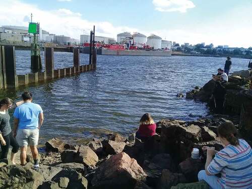 Figure 8. Testing Thermal Fishing Bobs on the Chelsea River (img: Adela Gonzalez).