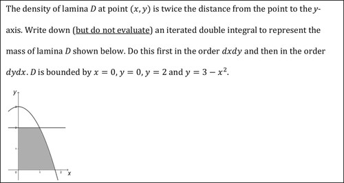 Figure 3. Providing a diagram and not requiring solving an integral.