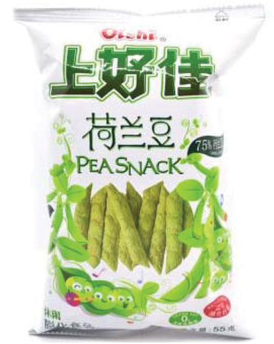 Figure 3. Pea snack package front.