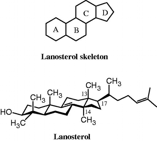 Figure 2. The structure of lanosterol; natural substrate of lanosterol 14α-demethylase.