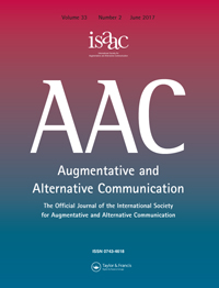 Cover image for Augmentative and Alternative Communication, Volume 33, Issue 2, 2017
