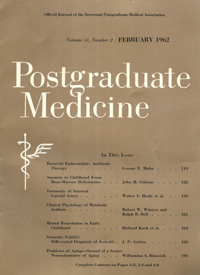 Cover image for Postgraduate Medicine, Volume 31, Issue 2, 1962