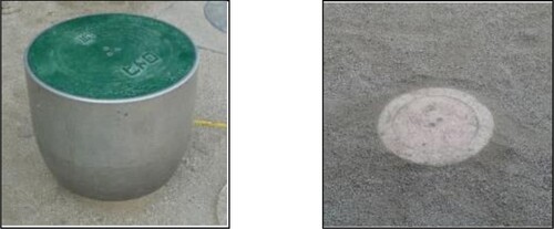Figure 5. Types of sprinklers (left side: sitting type, right side: embedded type)