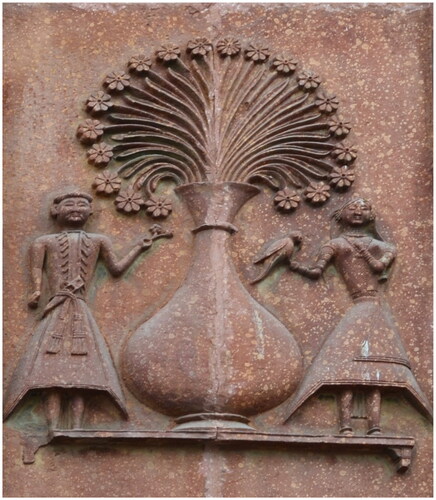 Figure 7. Right figural relief panel from Nur Serai’s Lahore Darwaza.Source: Diya Handa