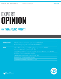Cover image for Expert Opinion on Therapeutic Patents, Volume 26, Issue 10, 2016
