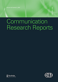 Cover image for Communication Research Reports, Volume 36, Issue 5, 2019