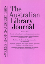 Cover image for The Australian Library Journal, Volume 45, Issue 3, 1996